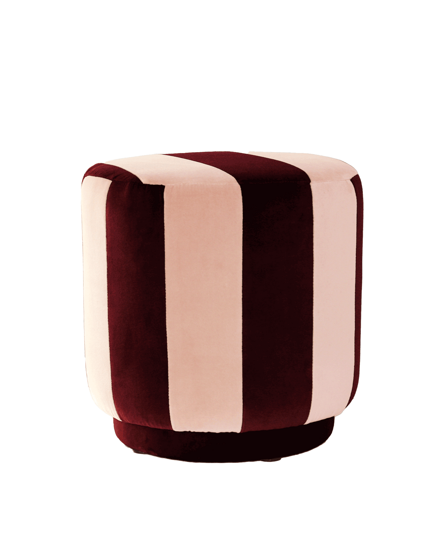 GEMMA Cotton Velvet Deluxe Handmade Striped stool OPALA