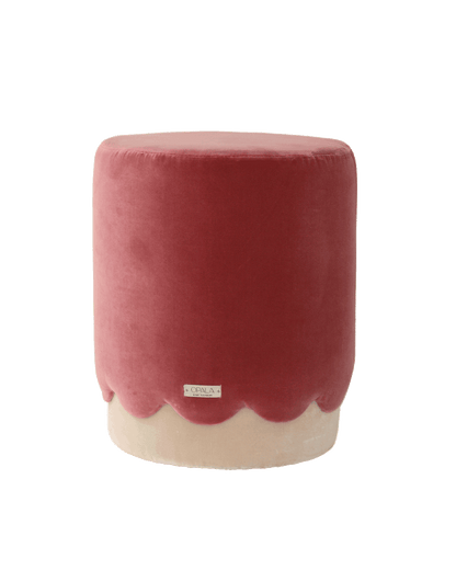Opala scalloped organic modern pouf in cotton velvet upholstery by OPALA Home Talismans. OPALA Home Talismans makes handxmade luxury velvet cushions, stools and upholstered furniture for an exclusive home decor, made in Portugal with premium cotton velvet. Meet Opala custom-made cushions, unique and luxurious home decor accessories.