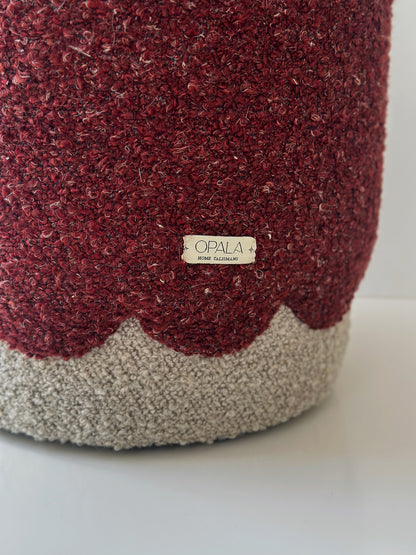 OPALA Scalloped Bouclé Ottoman